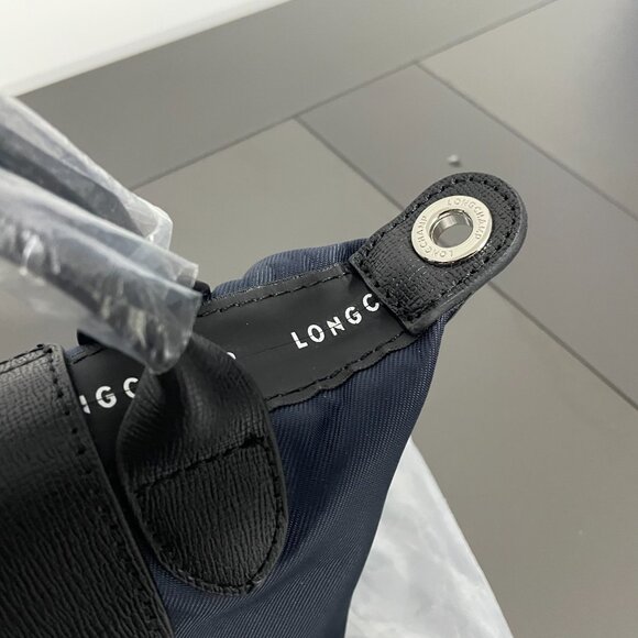 Longchamp Navy and Black Clutch with Silver Details - Picture 5 of 9